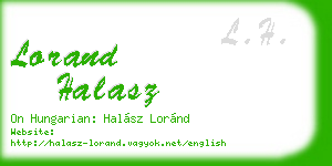 lorand halasz business card
