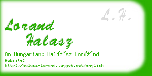 lorand halasz business card